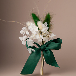 Мини-букет из сухоцветов зеленый