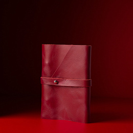 Кожаный блокнот ручной работы "Красный"