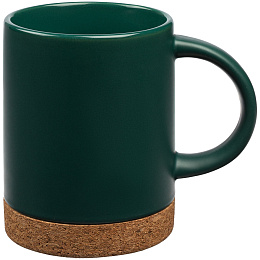 Кружка синяя с пробковым дном 