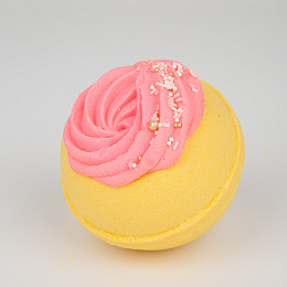 Бомбочка для ванны с твердой пеной "Лимонные меренги"