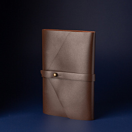 Кожаный блокнот ручной работы "Коричневый"