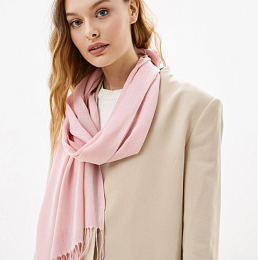 Палантин розовый (состав:хлопок,лен)