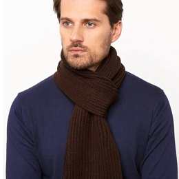 Шарф мужской коричневый 