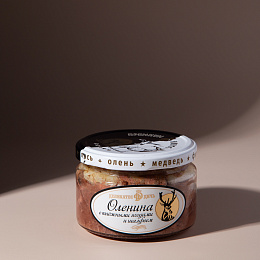 Оленина томленая с таежными ягодами и шалфеем 220 гр